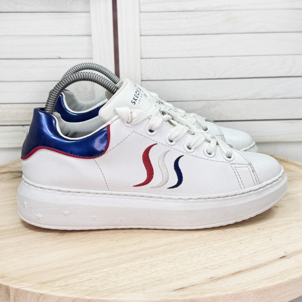 Skechers Street Los Angeles High Street Lil Miss Esss Sneakers White Red Blue 8